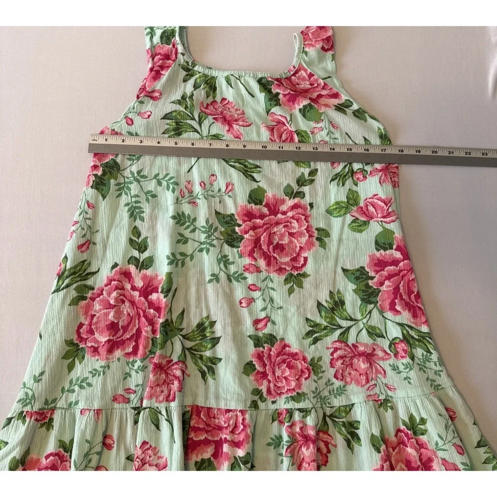 Gymboree Floral Sleeveless Ruffle Crinkle Cover Up Girls 12 Beach Cottage Easter